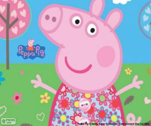 yapboz Peppa Pig çiçek elbise